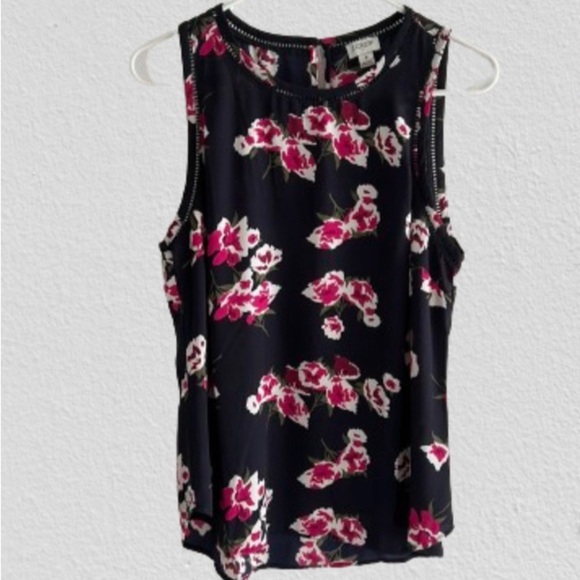 J Crew Factory Drapey Top with Ladder Trim, High Neckline Size 8 - Picture 1 of 5